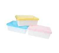 Mipcase Scatola Dispenser per Salviettine Umidificate, Porta Salviette in Plastica, Riutilizzabile e Facile da Pulire, Confezione 3 Unitá, per Cassetti e Culla