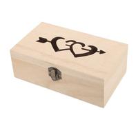 Mipcase Scatola Porta Aghi in Legno Piccola Custodia per Cucito Sicura e Durevole Organizer Multiuso per Spilli Bottoni e Accessori Te Design Intagliato Vintage