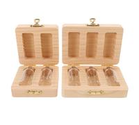 Mipcase Scatola Porta-Dentini per 2 Pezzi con Contenitore per Chioma Fetali e Cordone Ombelicale Scatola Ricordo per Neonato Leggera e Resistente per Conservare Denti da Latte e Ricordi