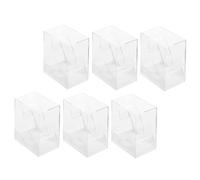 Mipcase Scatola Porta Orologio Quadrata Trasparente 6 Pezzi Resistente in Plastica, Portatile per Organizzare e Proteggere gli Orologi