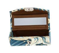 Mipcase Scatola Porta Rossetti in Pelle Nera Portatile con Specchio Integrato, Organizer Cosmetici da Viaggio Compatto per Evitare Disordine nella Borsa