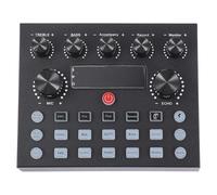Mipcase Scheda Audio Esterna Luci LED per Modifica Suono Adulti, Compatibile Computer e Tablet, Design Grande Manopola, Cavo 800