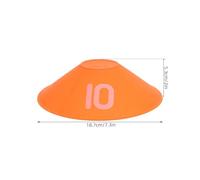 Mipcase Set 10 Coni a Disco Numerati per Allenamento Calcio e Basket Marcatori Sportivi in Plastica PE Leggeri e Resistenti per Esercizi di Agilità Indoor e Outdoor
