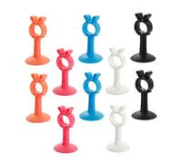 Mipcase Set 10 Pezzi Fermaporta in Silicone Senza Punzonatura, Ventosa per Porta con Aspirazione Potente e Protezione Parete, Ammortizzatore Urti per Sicurezza Ragazzo Ragazza e Animali Domestici