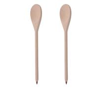 Mipcase Set 2 Penne Sfera in Legno a Forma di Cucchiaio, Leggere e Portatili, per Studenti e Viaggi, Penne Carine Kawaii la Scuola le Vacanze