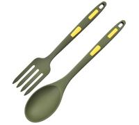 Mipcase Set 2 Pezzi Forchetta e Cucchiaio in Silicone per Spaghetti Resistente al Calore Utensili da Cucina Sicuri e Pratici per Famiglie Ristoranti e Campeggio