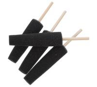 Mipcase Set 4 Pezzi Spugne su Bastoncino per Ceramica, Strumenti per Modellare e Levigare Argilla, Spugne Coniche per Rifinitura e Riparazione Artigianale, Nero, per Scultura e Laboratori