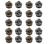 Mipcase Set da 100 Dorsi per Spille a Farfalla in Metallo Nero e Bronzo Antico Perni Piatti da 10Mm Supporti per Spille da Bavero e Cappello Chiusura a Spilla Sicura per Eventi e Lavori