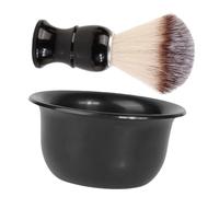 Mipcase Set da Barba Uomo Ciotola per Crema e Pennello in Abs, Kit per Creare Schiuma Ricca e Mantenere la Barba Pulita, la Rasatura Quotidiana