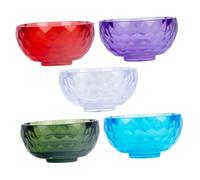 Mipcase Set di 5 Ciotole in Acrilico per Miscelare Maschere Viso, Leggere e Facili da Pulire, per Skincare Durante Viaggi, Diametro 6 Cm Colore Assortito Colore Casuale