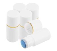 Mipcase Set di 5 Flaconi da 20ml Applicatore a Testa di Spugna in Plastica Bianca, Contenitori Ricaricabili per Cura della Pelle e Viaggio, Distribuzione Liquidi Uniforme