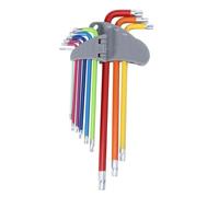 Mipcase Set di 9 Chiavi a Stella Colorate in Acciaio al Cromo-vanadio, Impugnatura Antiscivolo, Multiuso per Manutenzione Veicoli e Riparazioni Domestiche