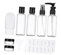 Mipcase Set di Flaconi Spray da Viaggio in Pet Compatti Borsa per Riporre e Etichette, per Shampoo e Balsamo Durante i Viaggi