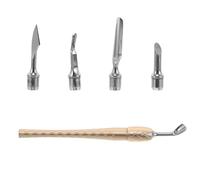 Mipcase Set per Manicure Professionale in Acciaio Inox con Spingi Cuticole Piccolo Tronchesino e Raschietto per Unghie Kit per la Cura delle Unghie per Uso Domestico e Saloni di