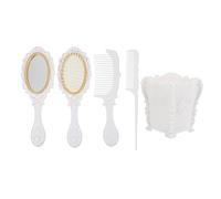 Mipcase Set Spazzole Per Chioma Vintage 5 Pezzi Con Portaspazzole Spazzola Salone e Pettine Per Domestico Adatto a Chioma Lunghi e Corti Per Styling e Toelettatura