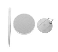 Mipcase Set Supporto per Saldatura Braccialetti Piastra in Ceramica a Nido D’Ape Rotonda e Pinzetta da 200mm, Utensile per Saldatura Gioielli Fai da Te, Kit Accessori per Creazione