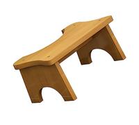 Mipcase Sgabello Per Wc Piccolo in Legno Naturale, Poggiapiedi Compatto Per Bagno, Supporto Per Piedi Per Ragazzo Ragazza e Adulti, Design Stabile Salvaspazio