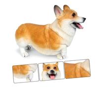 Mipcase Simulazione Welsh Corgi in Plastica Giocattolo Educativo per Decorazione Animale Realistica Figurina Piccola per Cognizione e Arredo Casa Ragazzi Ragazze