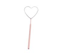 Mipcase Specchio per Extension Ciglia Forma Cuore in Inossidabile Portatile con Manico Lungo Leggero e Compatto per Trucco Professionale e Uso Quotidiano per Artisti del Make-up