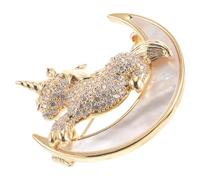 Mipcase Spilla Forma di Unicorno Madreperla Spilla da Bavero Elegante per Camicie Retrò per Feste e Moda di Tutti i Giorni