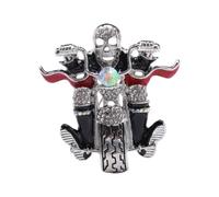 Mipcase Spilla Teschio Halloween in Argentata Spilla Costume Decorativa Resistente per Abbigliamento Sciarpe e Cappelli Accessorio Originale per Festa e Negozio Tema Halloween