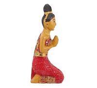 Mipcase Statua Buddha Inginocchiato in Decorazione Thailandese e Ufficio Scultura Soprammobile da Alta Idea Regalo