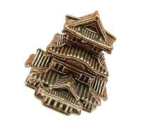 Mipcase Statue Cinese in Ottone Cinese Statue Retro Padiglione Figurina Mini Pagoda Statua per Accessori per Soggiorno Zen Decorazioni da Giardino Bambola Bambola Paesaggio Minerali