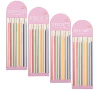 Mipcase Strisce Evidenziatrici Fluorescenti Trasparenti 4 Colori, Segnalibri Adesivi per Lettura e Studio, Schede Compatte per Annotazioni e Materiale di Lettura