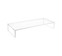Mipcase Supporto Alzata per Scrivania Bianco Ferro da Monitor Computer | Casa e Ufficio, Rialza lo Schermo, Spazio Sotto per Tastiera e Mouse, Design Smontabile