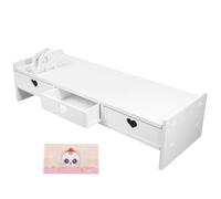 Mipcase Supporto Per Monitor Da Ufficio Porta Tastiera Base Di Appoggio Per Laptop e Monitor Realizzato in Pvc e Composito Di Legno