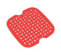 Mipcase Tappetino Silicone Microforato per Friggitrice Ad Aria Rosso Antiaderente e Riutilizzabile Accessorio Cucina per Cottura Sana di Carne Verdure e Dolci