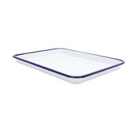 Mipcase Teglia da Forno Smaltata 27X19Cm Piatto Rettangolare Antiaderente per Pizza e Arrosti Vassoio Smaltato per Cucina e Ristoranti