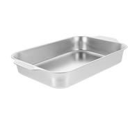 Mipcase Teglia in Acciaio Inossidabile Rettangolare per Forno e Piani Induzione Resistente e Anti-deformazione per Arrostire Pesce e Crostacei Uso Domestico e Professionale