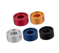 Mipcase Topper Pedale Effetto Chitarra in Metallo 5 Pezzi Con Viti e Inserti in Gomma, Copri Pedale Protezione Interruttore a Piede Ø24mm Per Accessori Chitarra, Montaggio Sicuro Per Uso Su Pedaliera