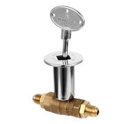 Mipcase Valvola di Intercettazione del Gas Dritta 1/2" per Braciere a Gas con Flangia, Chiave e Raccordo Npt, Materiale Robusto per Uso Esterno, Controllo Flusso Facile per Riscaldamento