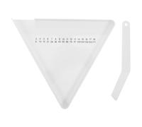 Mipcase Vassoio Triangolare per Smistamento Farmaci Tre Scanalature e | ABS Bianco, Bordi Rialzati e Larghi, Superficie Liscia Impilabile, per Kit Viaggio e Piano Lavoro