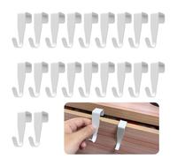 MIPIACE 20 Pezzi Ganci per Porta,Attaccapanni da Porta,Nessuna Necessità di Foratura,Appendiabiti da Porta per Bagno Camera da Letto Armadio Cucina Armadietto (Bianco)