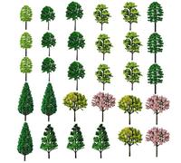 MIPIACE 30 Pezzi Alberi Modellini 3.5-6.5CM Treno Albero Modello Alberi ad Albero Modello Misto Set di Alberis Architettonici Alberis di Plastica per Architettura Paesaggio Foresta Per Fai Da Te