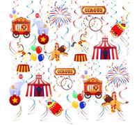 MIPIACE 48 Pezzi Decorazioni Carnevale da Appendere Decorazioni a Spirale da Appendere a Forma di Animali da Circo Decorazione a Spirale Sospesa Soffitto per Carnevali Feste di Compleanno Decorare