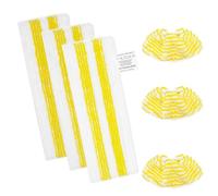 MIPIACE 6 Pezzi Panni di Ricambio per Karcher Accessori Bocchetta Scopa a Vapore Panni Ricambio Kit 3 Pannis per Pavimenti + 3 Coperture Panni di Ricambio per Karcher Lavavetri per Vetri Finestra