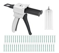 MIPIACE AB Pistola Erogatrice 1:1 con 50 Ugello di Miscelazione Statico Pistola per Colla Epossidica AB da 50 ml Pistola per Colla Epossidica 2K Colla DIY Strumento Pressare Spremere