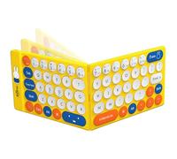 MiPow Miffy - Tastiera Bluetooth per iPad, pieghevole, mini wireless, multi-dispositivo, ricaricabile, portatile, compatibile con Windows Mac Android iOS Clusen (giallo)