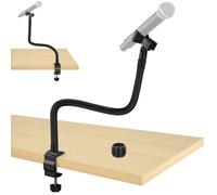 Mippko Supporto per microfono a collo di cigno lungo 50 cm, resistente, morsetto da scrivania con adattatore da 3/8" a 5/8", compatibile con Shure/Fifine/HyperX/AT2020/Pyle/Blue Snowball/Razer