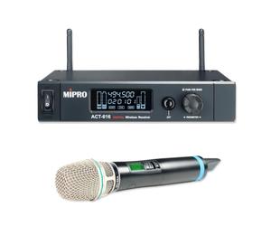 MIPRO Ricevitore a 1 canale ACT-616 494-542 MHz con trasmettitore manuale microfono