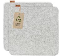 Miqio Design Cuscini di seduta rettangolari in feltro 35x35 cm | Set di 2 | Cuscini per sedia lavabili e antiscivolo | Cuscini da giardino e da panchina accoglienti