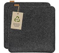 Miqio Design Cuscini di seduta rettangolari in feltro 35x35 cm | Set di 2 | Cuscini per sedia lavabili e antiscivolo | Cuscini da giardino e da panchina accoglienti