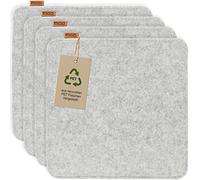 Miqio Design Cuscini di seduta rettangolari in feltro 35x35 cm | Set di 4 | Cuscini per sedia lavabili e antiscivolo | Cuscini da giardino e da panchina accoglienti