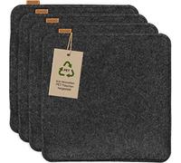 Miqio Design Cuscini di seduta rettangolari in feltro 35x35 cm | Set di 4 | Cuscini per sedia lavabili e antiscivolo | Cuscini da giardino e da panchina accoglienti
