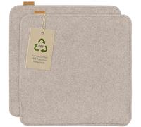 Miqio Design Filz Sitzkissen rettangolari con gommini antiscivolo | 35 cm | Set da 2 | Per interni ed esterni | Realizzato in modo sostenibile con bottiglie di PET riciclate | Cuscini per sedie