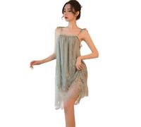 MiqiZWQ Camicia da Notte Donna Pigiama Abito da Slip da Donna Abiti Sciolti Abiti da Notte Che Dorme Abiti Estivi Sexy da Notte Pigiama-Verde-M